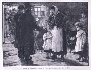 Scène in Ierland: bezoek van de Tithe Proctor AD 1832